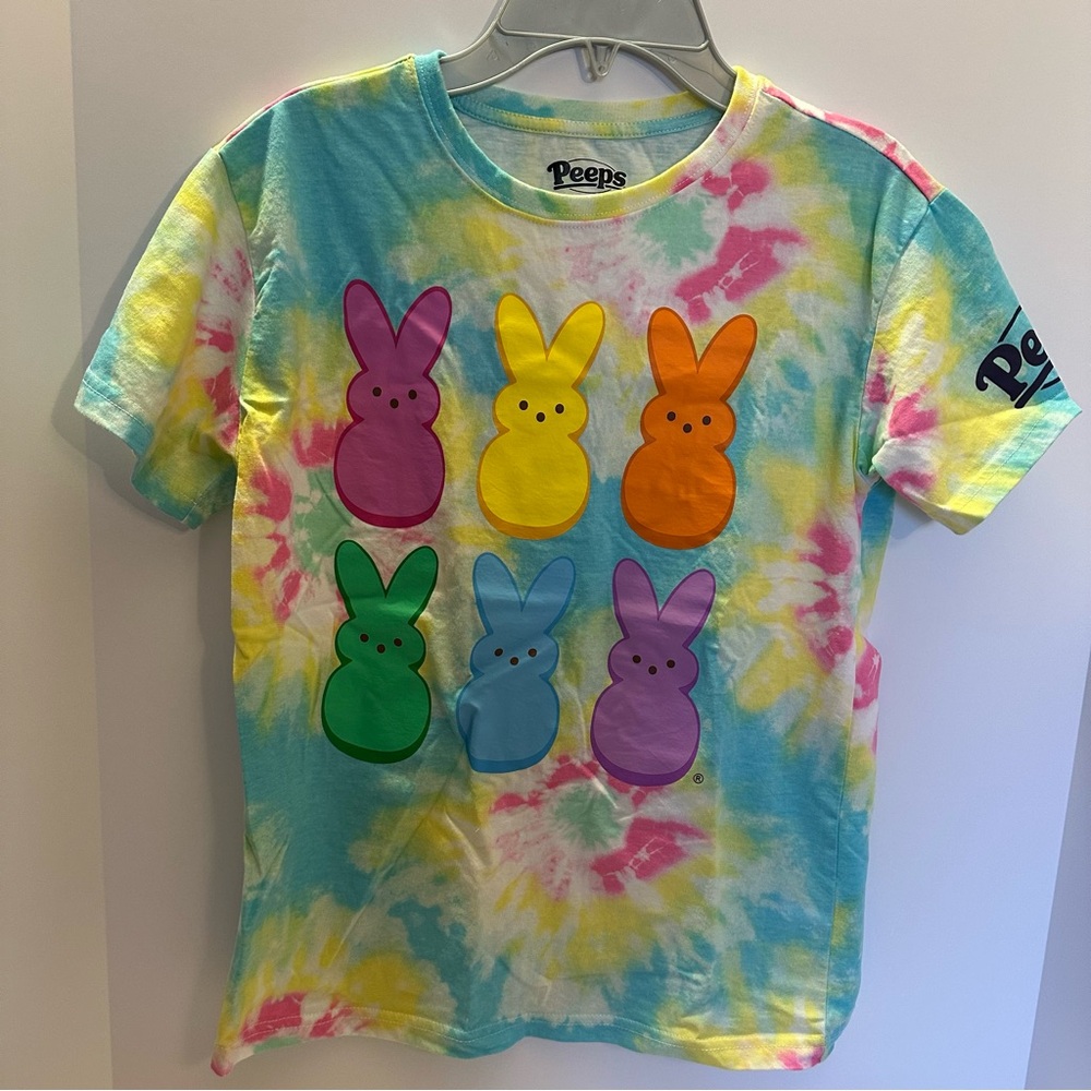 Tie Dye Boys Easter Peeps Shirt Size 10/12